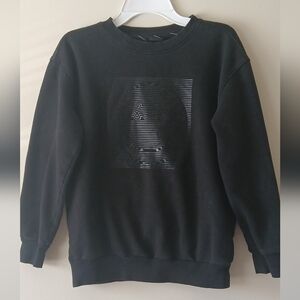 art class Black Men's Crewneck Sweatshirt with Subtle Gloss Graphic